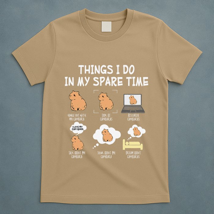 Capybara Things I Do In My Spare Time Funny Capybara T-Shirt
