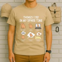 Capybara Things I Do In My Spare Time Funny Capybara T-Shirt