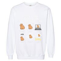Capybara Things I Do In My Spare Time Funny Capybara Garment-Dyed Sweatshirt