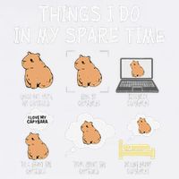 Capybara Things I Do In My Spare Time Funny Capybara Garment-Dyed Sweatshirt