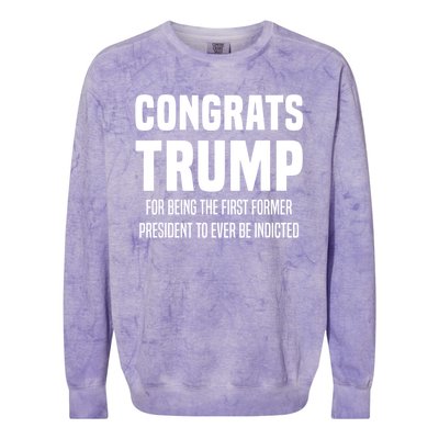 Congrats Trump Indicted Colorblast Crewneck Sweatshirt