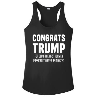 Congrats Trump Indicted Ladies PosiCharge Competitor Racerback Tank