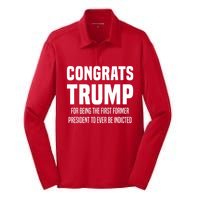 Congrats Trump Indicted Silk Touch Performance Long Sleeve Polo