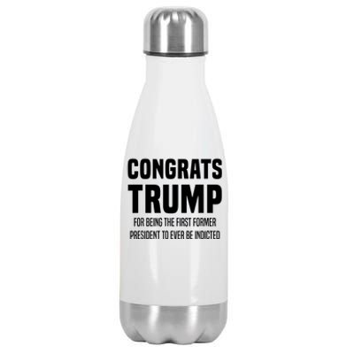 Congrats Trump Indicted Stainless Steel Insulated Water Bottle