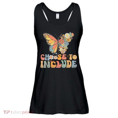 Choose To Include Special Education Teacher Autism Awareness Ladies Essential Flowy Tank
