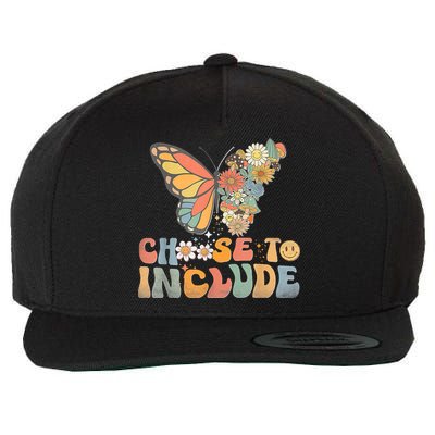 Choose To Include Special Education Teacher Autism Awareness Wool Snapback Cap