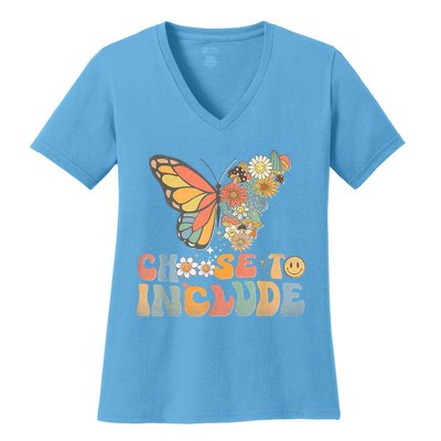 Choose To Include Special Education Teacher Autism Awareness Women's V-Neck T-Shirt