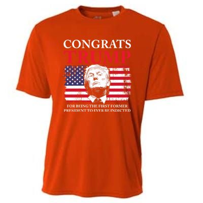 Congrats Trump Indicted Funny Trump Indictment Cooling Performance Crew T-Shirt