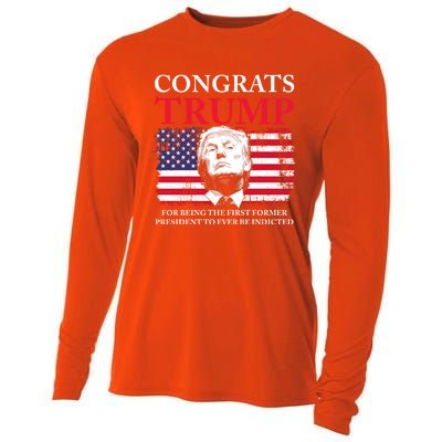 Congrats Trump Indicted Funny Trump Indictment Cooling Performance Long Sleeve Crew