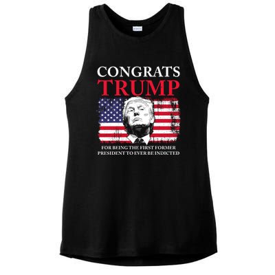 Congrats Trump Indicted Funny Trump Indictment Ladies PosiCharge Tri-Blend Wicking Tank