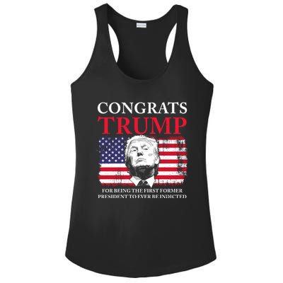 Congrats Trump Indicted Funny Trump Indictment Ladies PosiCharge Competitor Racerback Tank