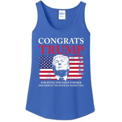 Congrats Trump Indicted Funny Trump Indictment Ladies Essential Tank