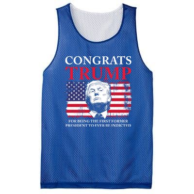 Congrats Trump Indicted Funny Trump Indictment Mesh Reversible Basketball Jersey Tank