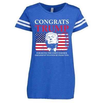 Congrats Trump Indicted Funny Trump Indictment Enza Ladies Jersey Football T-Shirt