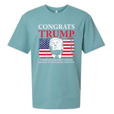 Congrats Trump Indicted Funny Trump Indictment Sueded Cloud Jersey T-Shirt