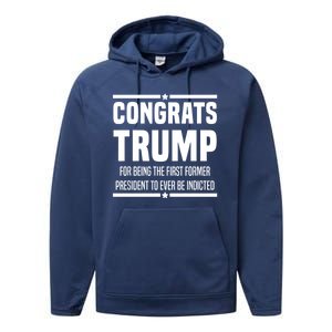 Congrats Trump Indicted Performance Fleece Hoodie