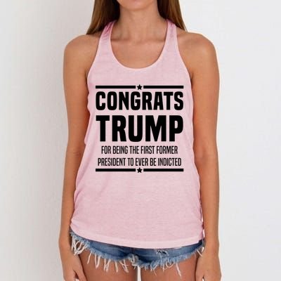 Congrats Trump Indicted Women's Knotted Racerback Tank