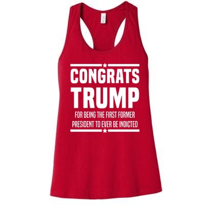 Congrats Trump Indicted Women's Racerback Tank