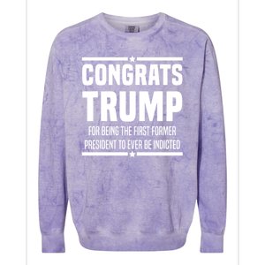 Congrats Trump Indicted Colorblast Crewneck Sweatshirt