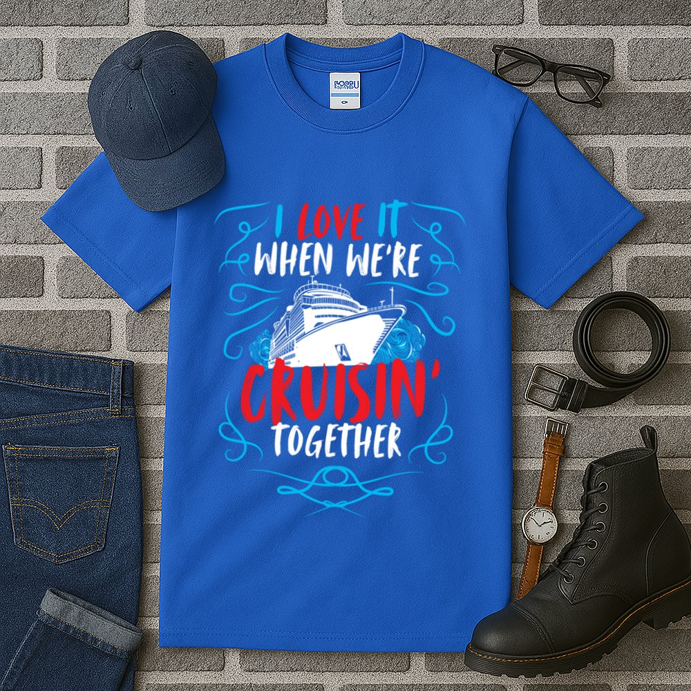 Cruisin Together I Cruise Ship Cruise Boat Cruise Gift Tall T-Shirt