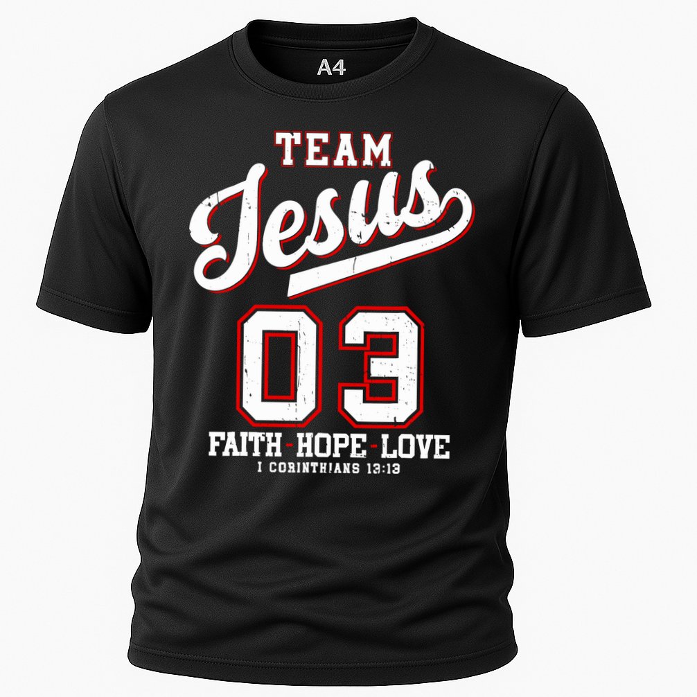 Christian Team Jesus 03 Faith Hope Love Cooling Performance Crew T-Shirt