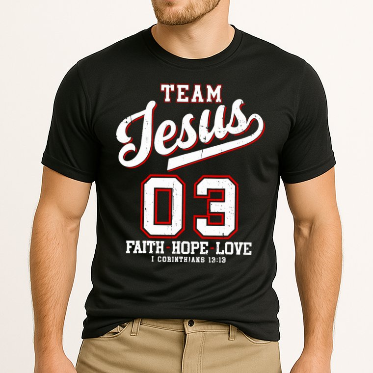 Christian Team Jesus 03 Faith Hope Love Cooling Performance Crew T-Shirt