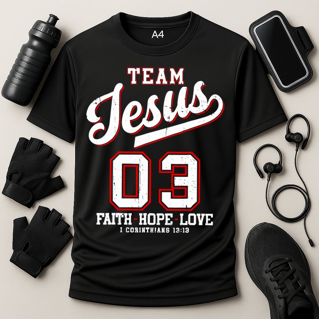 Christian Team Jesus 03 Faith Hope Love Cooling Performance Crew T-Shirt