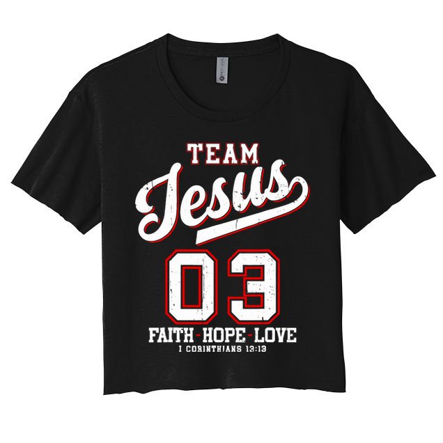 Christian Team Jesus 03 Faith Hope Love Crop Top