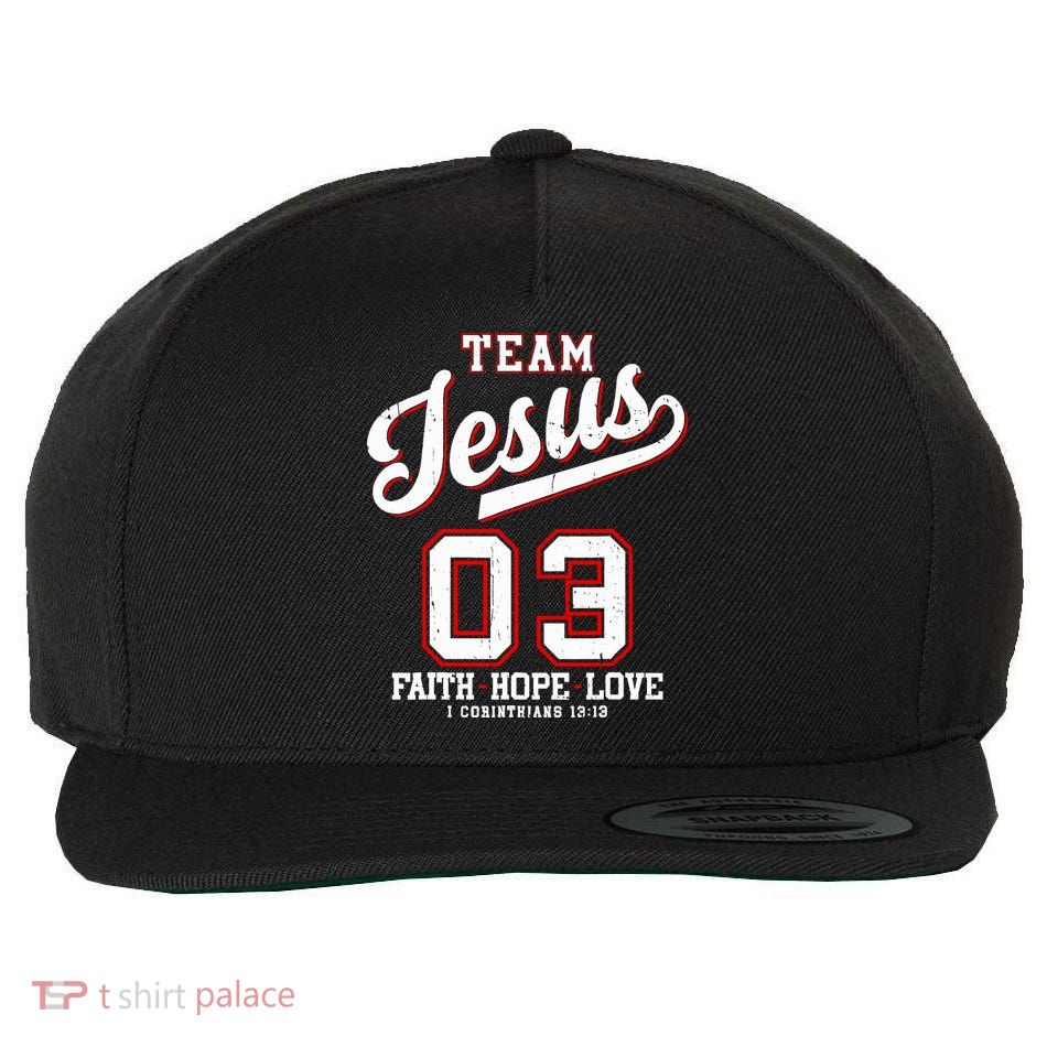 Christian Team Jesus 03 Faith Hope Love Wool Snapback Cap