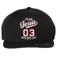 Christian Team Jesus 03 Faith Hope Love Wool Snapback Cap