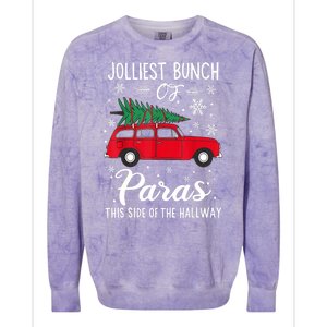 Christmas Tree Jolliest Bunch Of Paras This Side Of The Hallway Xmas Gift Colorblast Crewneck Sweatshirt