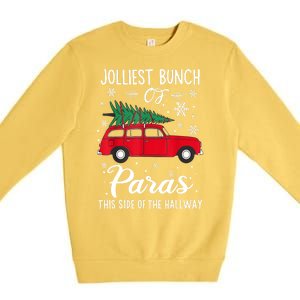 Christmas Tree Jolliest Bunch Of Paras This Side Of The Hallway Xmas Gift Premium Crewneck Sweatshirt