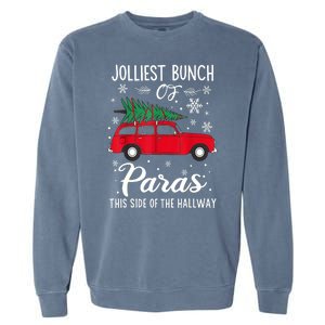 Christmas Tree Jolliest Bunch Of Paras This Side Of The Hallway Xmas Gift Garment-Dyed Sweatshirt