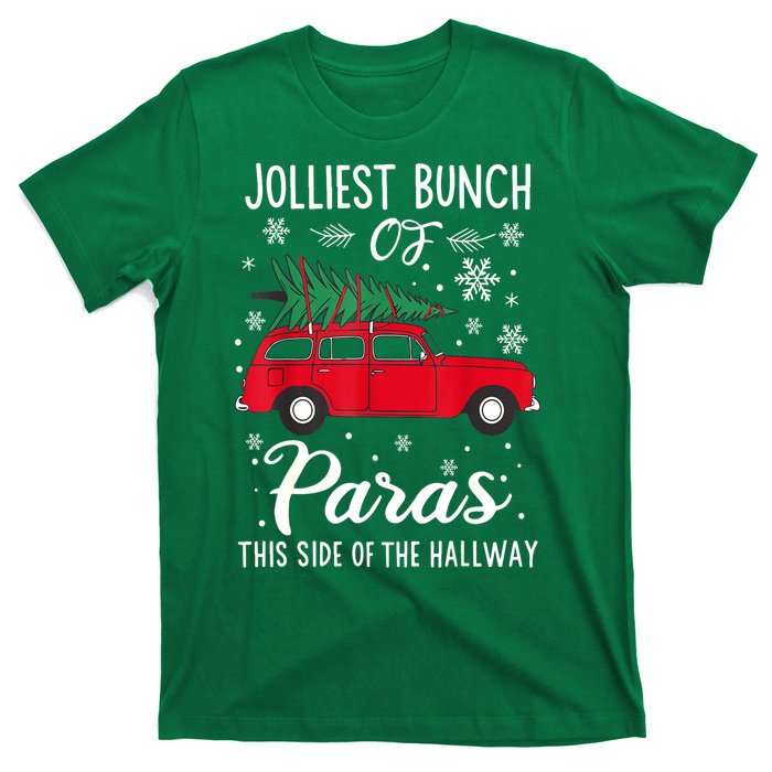 Christmas Tree Jolliest Bunch Of Paras This Side Of The Hallway Xmas Gift T-Shirt