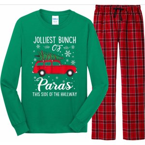 Christmas Tree Jolliest Bunch Of Paras This Side Of The Hallway Xmas Gift Long Sleeve Pajama Set