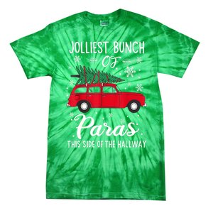 Christmas Tree Jolliest Bunch Of Paras This Side Of The Hallway Xmas Gift Tie-Dye T-Shirt