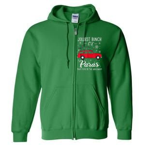 Christmas Tree Jolliest Bunch Of Paras This Side Of The Hallway Xmas Gift Full Zip Hoodie