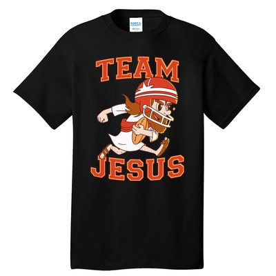 Christian Team Jesus Football Lover Faith Hope Christmas Tall T-Shirt