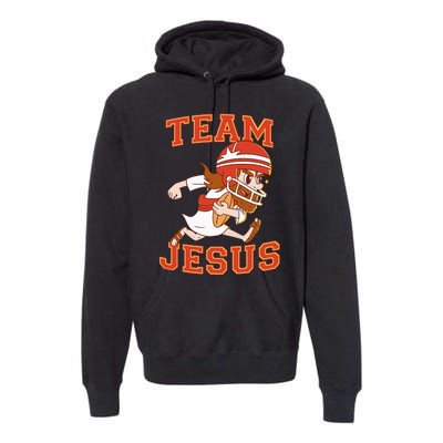 Christian Team Jesus Football Lover Faith Hope Christmas Premium Hoodie