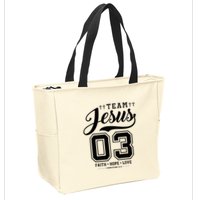 Christian Team Jesus 03 Faith Hope Love Zip Tote Bag
