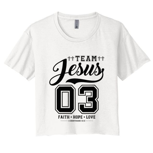 Christian Team Jesus 03 Faith Hope Love Crop Top