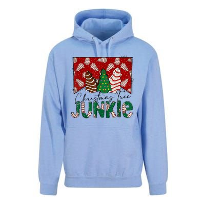 Christmas Tree Junkie Christmas Tree Cakes Junkie Christmas Unisex Surf Hoodie