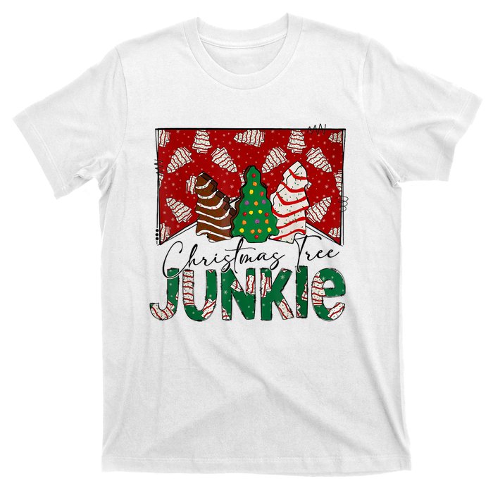 Christmas Tree Junkie Christmas Tree Cakes Junkie Christmas T-Shirt