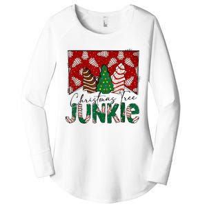 Christmas Tree Junkie Christmas Tree Cakes Junkie Christmas Women's Perfect Tri Tunic Long Sleeve Shirt