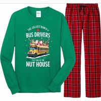 Christmas The Jolliest Bunch Of Bus Driver This Side Of The Nut House Gift Long Sleeve Pajama Set