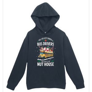 Christmas The Jolliest Bunch Of Bus Driver This Side Of The Nut House Gift Urban Pullover Hoodie