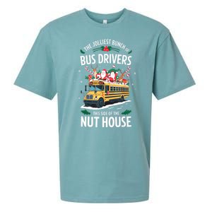 Christmas The Jolliest Bunch Of Bus Driver This Side Of The Nut House Gift Sueded Cloud Jersey T-Shirt