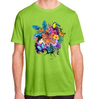 Colorful Tropical Jungle Animals Adult ChromaSoft Performance T-Shirt