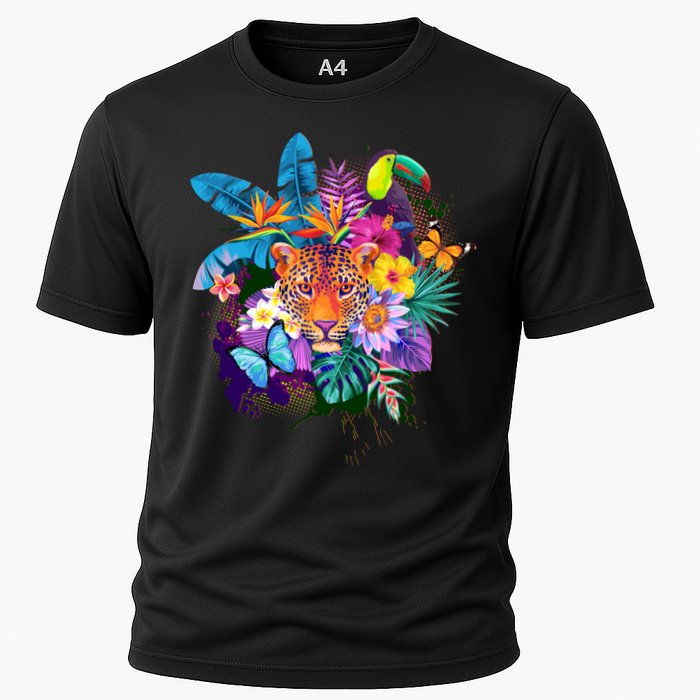 Colorful Tropical Jungle Animals Performance Shirt