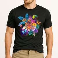 Colorful Tropical Jungle Animals Performance Shirt
